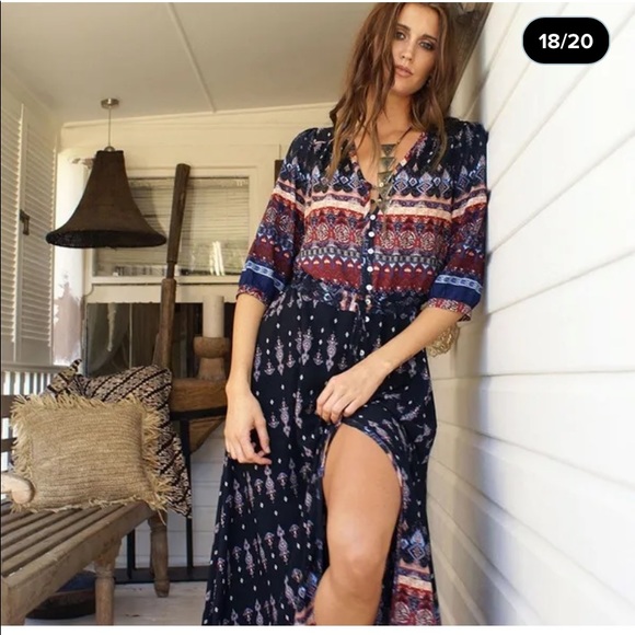 Bohemian Maxi dress small size 6-8 - Picture 2 of 8